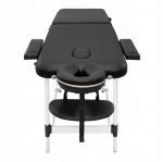 Професійний розкладний масажний стіл алюмінієвий 4FIZJO чорний - Зображення 2