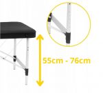 Професійний розкладний масажний стіл алюмінієвий 4FIZJO чорний - Зображення 4