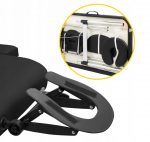 Професійний розкладний масажний стіл алюмінієвий 4FIZJO чорний - Зображення 6