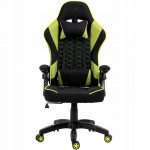 Чорно-зелене геймерське крісло KRAKEN FEYTON з тканинною оббивкою - Зображення 2