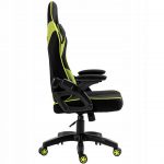 Чорно-зелене геймерське крісло KRAKEN FEYTON з тканинною оббивкою - Зображення 3