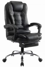 Офісне крісло Mercom SL-11 чорна екошкіра Комфорт та стиль для вашого робочого простору - Зображення 2