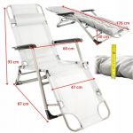 Розкладний пляжний лежак 2в1+подушка Sandos KUSENO -Максимальний комфорт для відпочинку на пляжі та в саду - Зображення 8