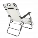 Розкладний пляжний лежак 2в1 сірий Sandos TURISMA-Ідеальний вибір для комфортного відпочинку на пляжі та в саду - Зображення 3