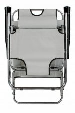 Розкладний пляжний лежак 2в1 графіт Sandos SEGGO-Комфорт та зручність для відпочинку на пляжі та в саду - Зображення 3