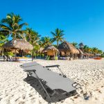 Розкладний пляжний лежак 2в1 графіт Sandos SEGGO-Комфорт та зручність для відпочинку на пляжі та в саду - Зображення 8