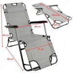 Розкладний пляжний лежак 2в1 графіт Sandos SEGGO-Комфорт та зручність для відпочинку на пляжі та в саду - Зображення 4