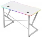 Huzaro Hero 1.7 RGB білий ергономічний стіл з RGB-підсвіткою для ігор та роботи - Зображення 2