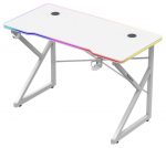 Huzaro Hero 1.7 RGB білий ергономічний стіл з RGB-підсвіткою для ігор та роботи - Зображення 3