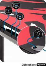 Яскравий ігровий стіл Diablo Chairs X-Mate 1400 Red 140x66 см - Зображення 9