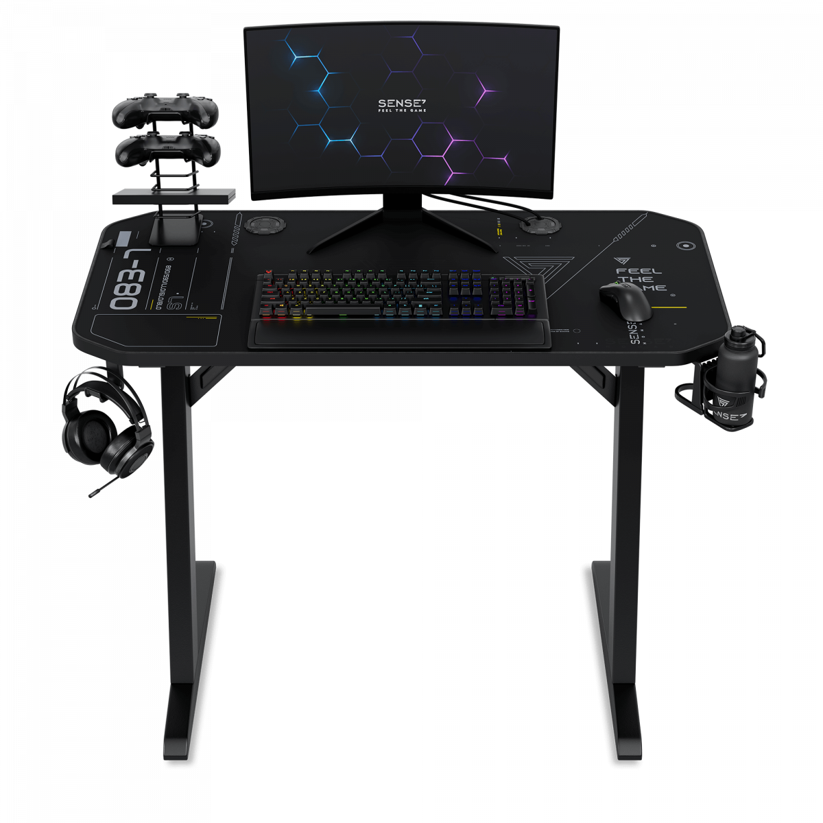Ігровий стіл SENSE7 Nomad Cybernetic 100х50 см для стильного геймерського простору - Зображення 4