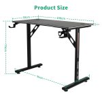 Геймерський стіл CR2050BK (100 см) – стильний і практичний вибір для сучасних інтер'єрів - Зображення 3