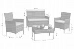 Набір садових меблів Ideal Garden SFS010 чорний - Зображення 4