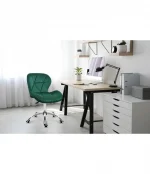 Офісне поворотне крісло Mark Adler 3.0 для продуктивної роботи зелений велюр - Зображення 5