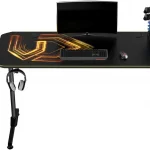 Комп'ютерний ігровий стіл 140x60 см ULTRADESK FRAG + PAD Gold для зручності