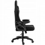 Зручне геймерське крісло KRAKEN Feyton з чорної тканини - Зображення 3