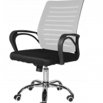 Стильне і комфортне офісне крісло LUGANO ARNO біло-чорне