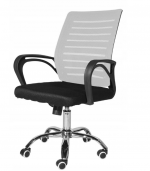 Стильне і комфортне офісне крісло LUGANO ARNO біло-чорне