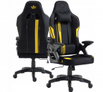 Яскраве геймерське крісло KRAKEN Jupiter чорно-жовте