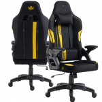 Яскраве геймерське крісло KRAKEN Jupiter чорно-жовте