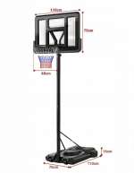 Баскетбольний набір для вашого дому Costway SP38140 – для домашніх тренувань - Зображення 2