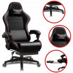 Геймерське крісло STAZER EAGLE чорно-червоне для справжніх гравців - Зображення 2