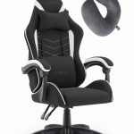 Ігрове крісло CABRO C500 FABRIC чорно-біле комфорт та стиль для тривалих ігор