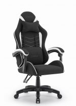 Ігрове крісло CABRO C500 FABRIC чорно-біле комфорт та стиль для тривалих ігор - Зображення 2