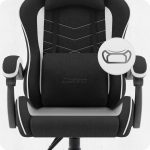 Ігрове крісло CABRO C500 FABRIC чорно-біле комфорт та стиль для тривалих ігор - Зображення 5