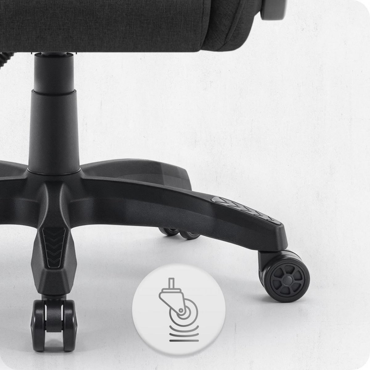 Ігрове крісло CABRO C500 Black fabric чорний стильний дизайн та зручність для геймерів - Зображення 7