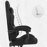 Ігрове крісло CABRO C500 Black fabric чорний стильний дизайн та зручність для геймерів - Зображення 8