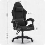 Ігрове крісло CABRO C500 Black fabric чорний стильний дизайн та зручність для геймерів - Зображення 10