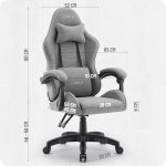 Ігрове крісло CABRO C500 FABRIC Grey black ідеальне поєднання комфорту та стилю для геймерів - Зображення 10