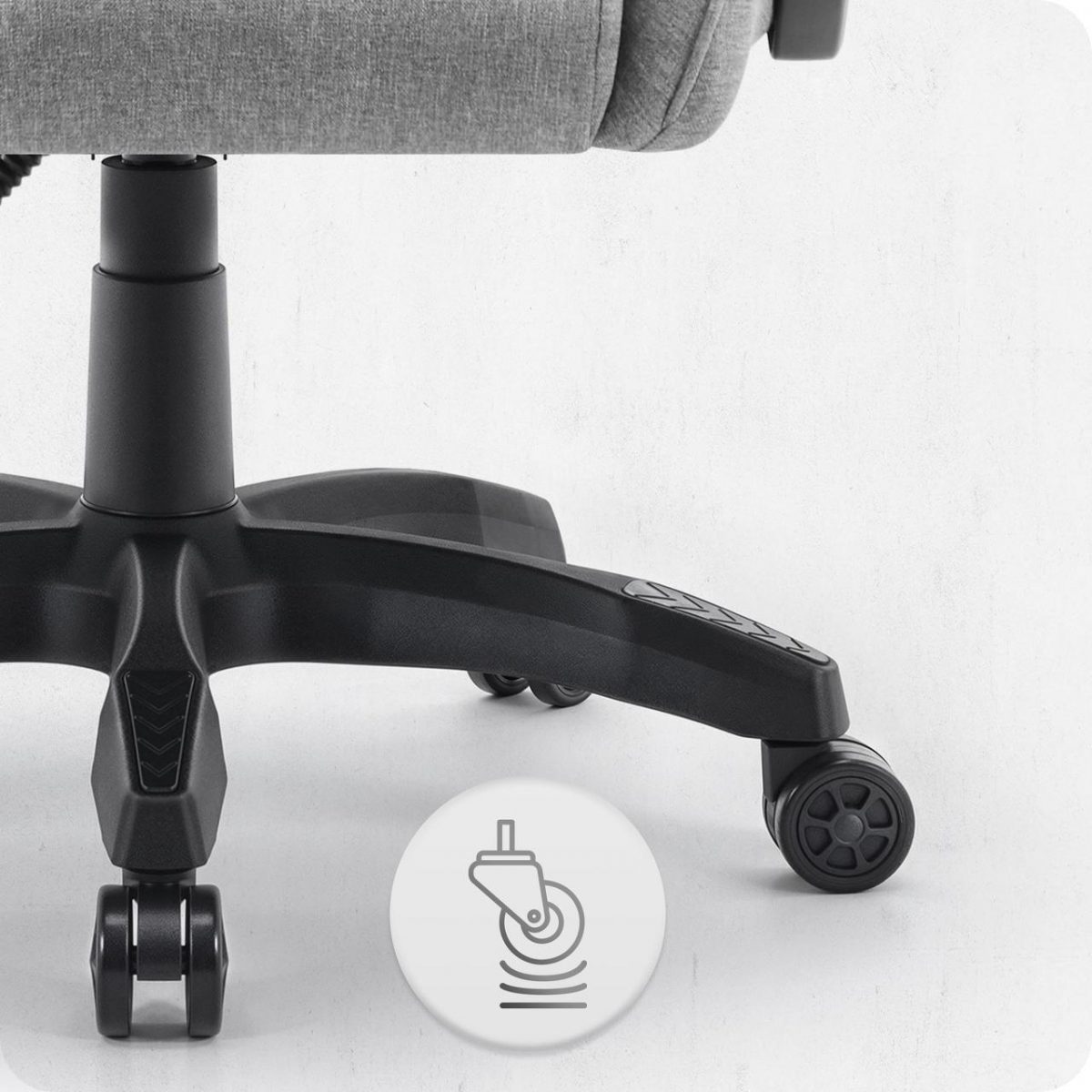 Ігрове крісло CABRO C500 FABRIC Grey black ідеальне поєднання комфорту та стилю для геймерів - Зображення 7