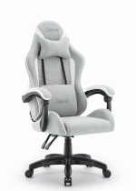 Ігрове крісло CABRO C500 Fabric Grey white сірий - білий елегантність та комфорт для геймерів - Зображення 2