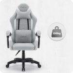 Ігрове крісло CABRO C500 Fabric Grey white сірий - білий елегантність та комфорт для геймерів - Зображення 5