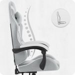 Ігрове крісло CABRO C500 Fabric Grey white сірий - білий елегантність та комфорт для геймерів - Зображення 8