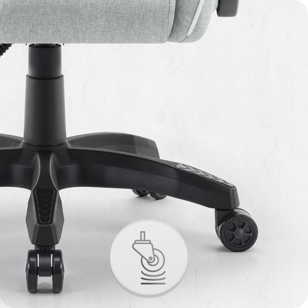 Ігрове крісло CABRO C500 Fabric Grey white сірий - білий елегантність та комфорт для геймерів - Зображення 6