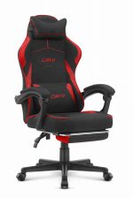 Ігрове крісло CABRO C502 FABRIC чорно-червоний динамічний стиль та комфорт для геймерів