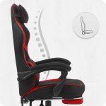 Ігрове крісло CABRO C502 FABRIC чорно-червоний динамічний стиль та комфорт для геймерів - Зображення 9