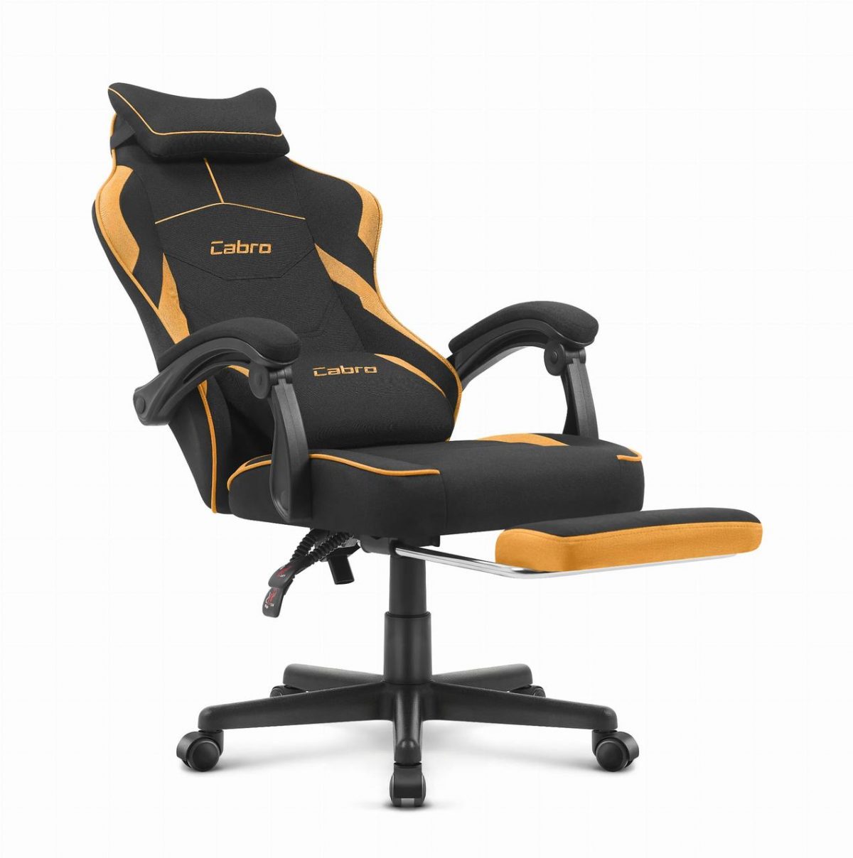 Ігрове крісло Cabro C502 FABRIC Колір-Оранжевий, Чорний стильний дизайн та неперевершений комфорт для геймерів - Зображення 2