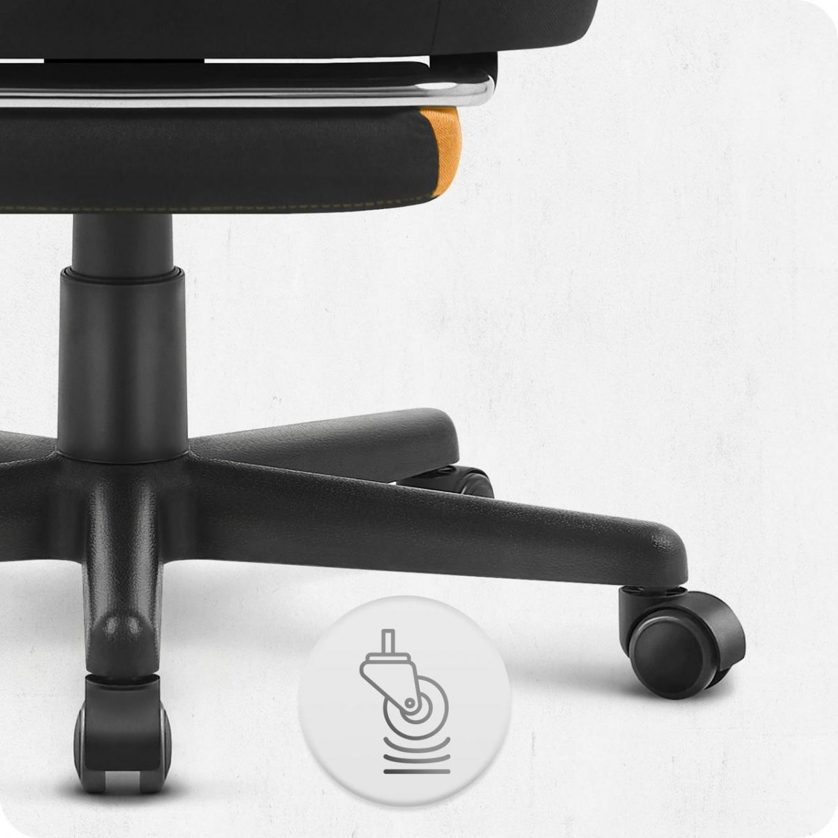 Ігрове крісло Cabro C502 FABRIC Колір-Оранжевий, Чорний стильний дизайн та неперевершений комфорт для геймерів - Зображення 5