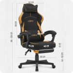 Ігрове крісло Cabro C502 FABRIC Колір-Оранжевий, Чорний стильний дизайн та неперевершений комфорт для геймерів - Зображення 9