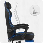 Ігрове крісло Cabro C502 FABRIC чорно-синій комфорт та стиль для тривалих ігор - Зображення 9