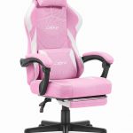 Геймерське крісло Cabro C502 Тканина Рожево-біле стиль та комфорт для геймерів