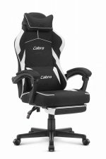 Ігрове крісло Cabro C502 FABRIC чорно-біле елегантність та зручність для геймерів