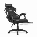 Ігрове крісло Cabro C502 FABRIC чорно-біле елегантність та зручність для геймерів - Зображення 4