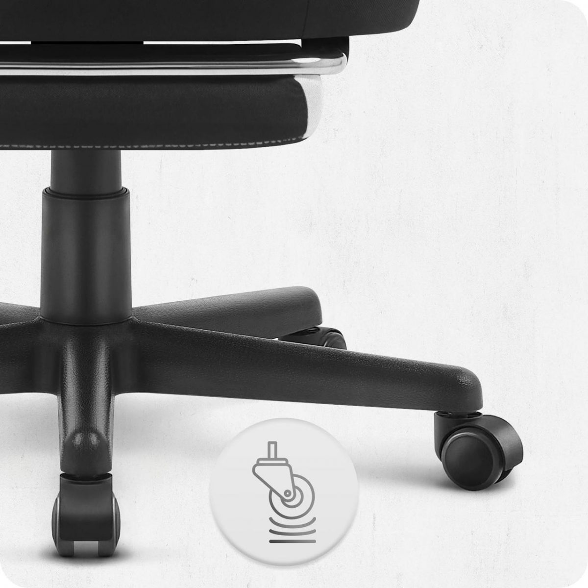 Ігрове крісло Cabro C502 FABRIC чорно-біле елегантність та зручність для геймерів - Зображення 6