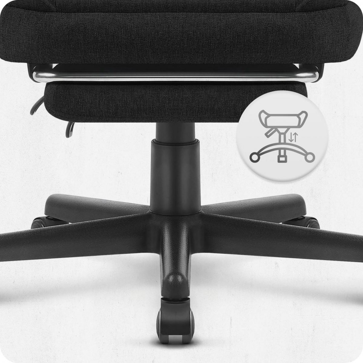 Ігрове крісло CABRO C503 Чорна тканина комфорт і стиль - Зображення 5