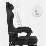 Ігрове крісло CABRO C503 Чорна тканина комфорт і стиль - Зображення 6